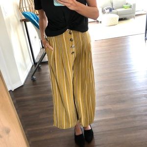 Mustard high waist/wide leg trousers